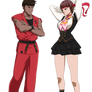 Young Jordan Vermillion And Sakura Kasugano