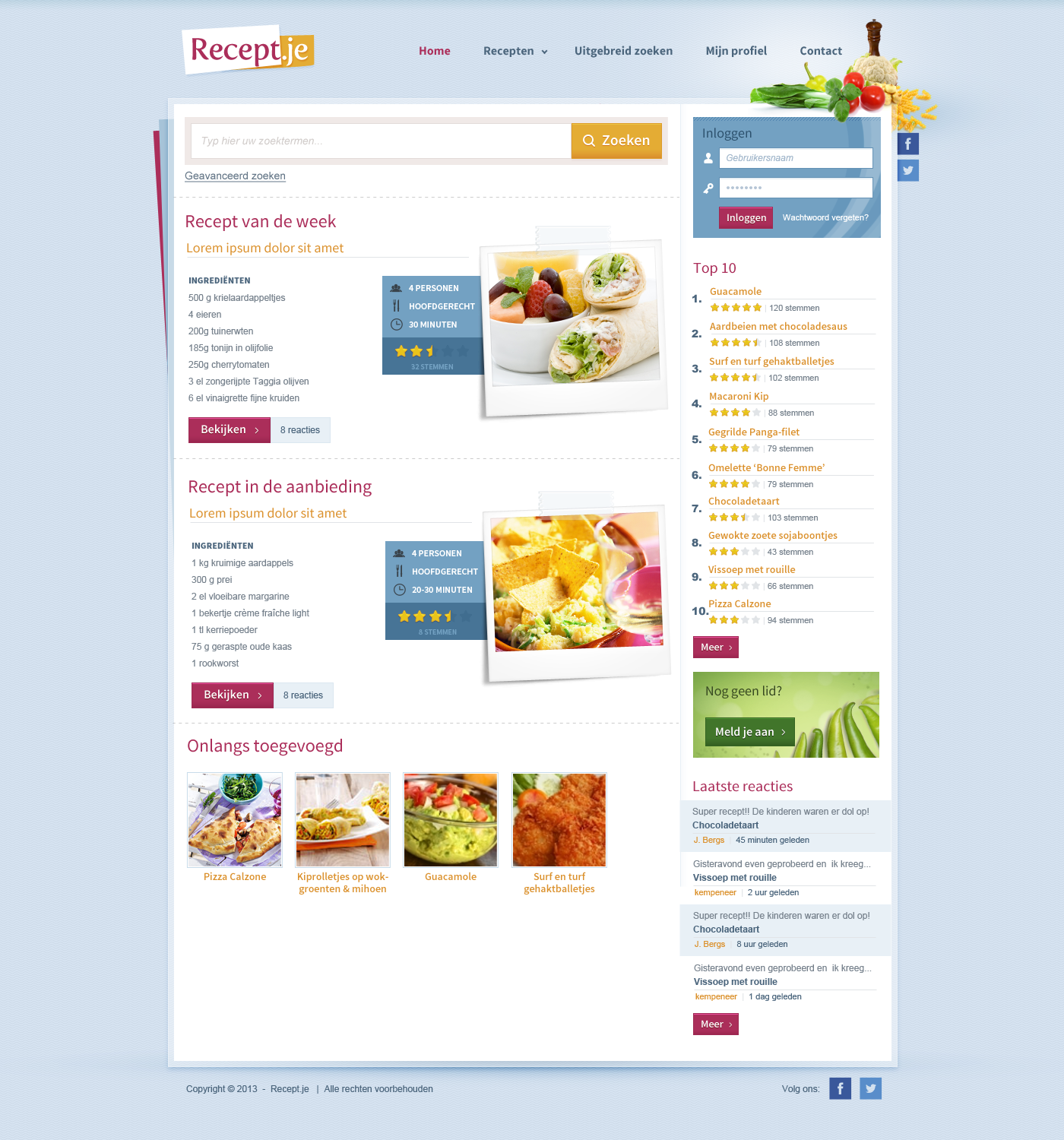 Recipe website