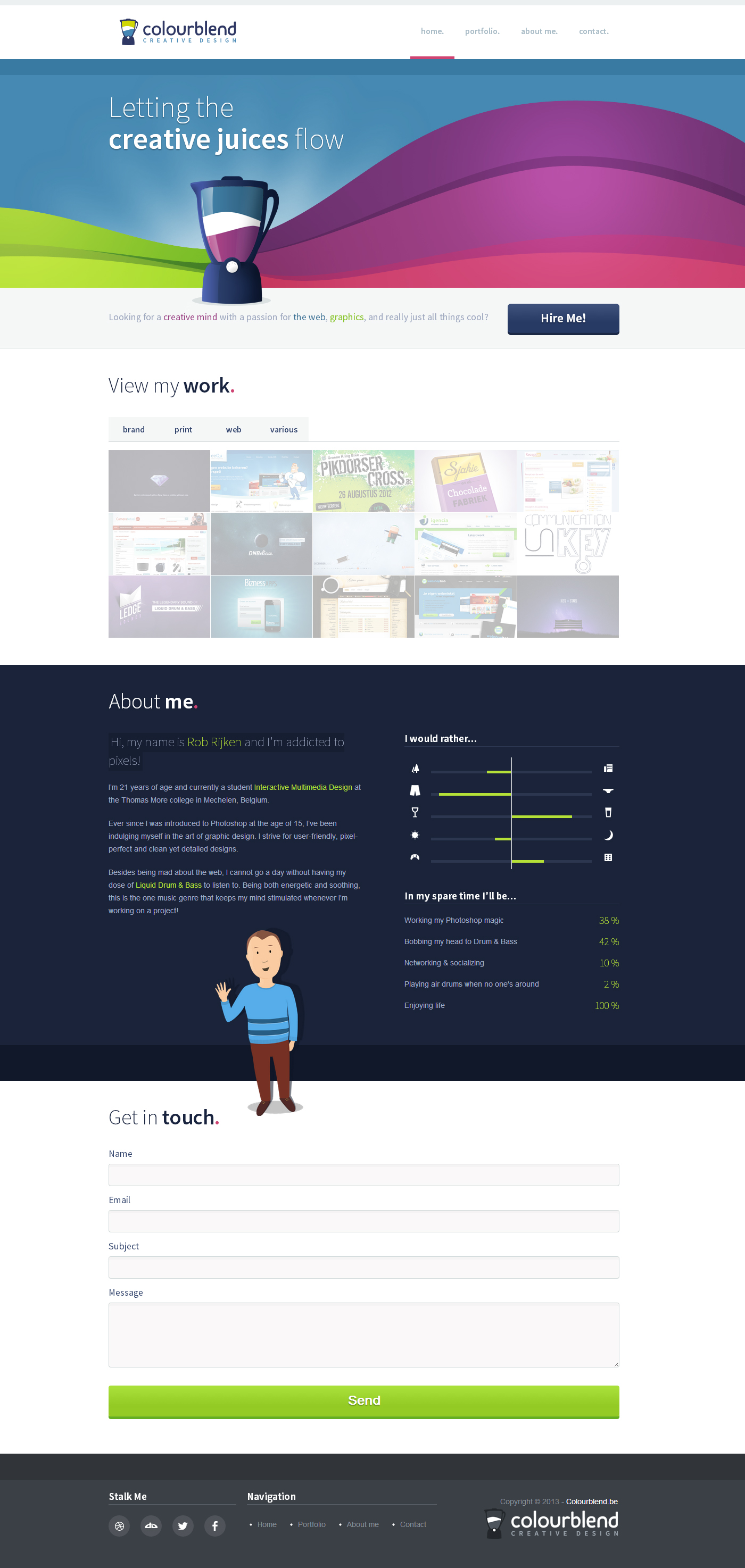 Colourblend - 1 Page portfolio by Robke22