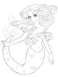 Mermaidy Lineart