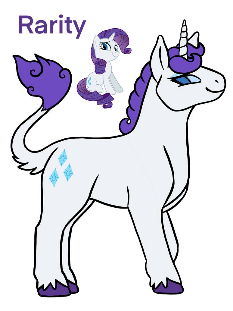 Redesign: MLP FIM - Rarity by Reddywolf on DeviantArt