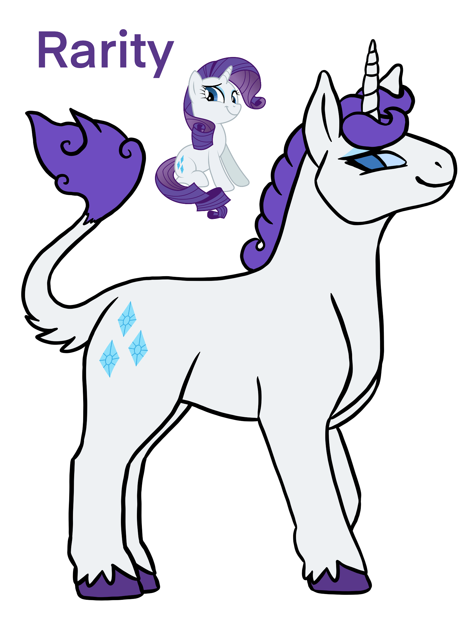 Redesign: MLP FIM - Rarity by Reddywolf on DeviantArt