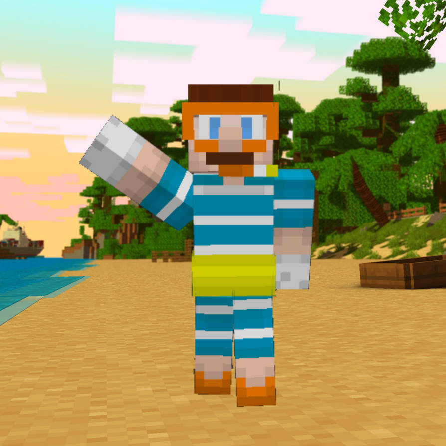Mario (Swimwear) Minecraft Version by JeffTheVyondAnimator on DeviantArt