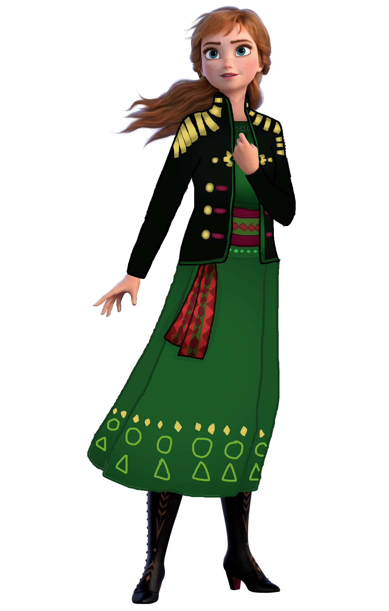 Anna as Currently Ruler of Arendelle Without Cape by ...