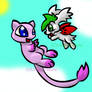 Mew and Shaymin