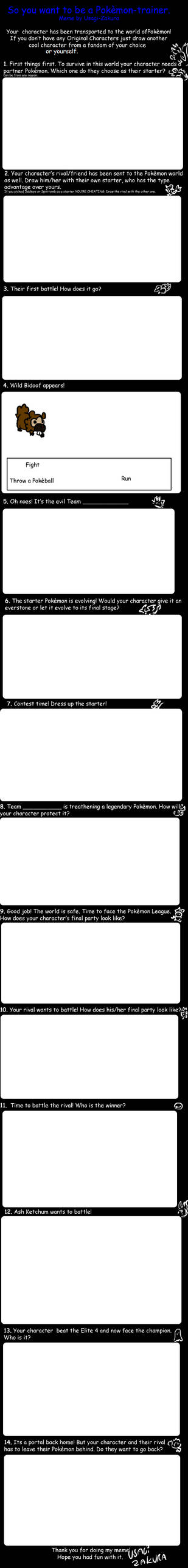 Pokemon trainer meme blank