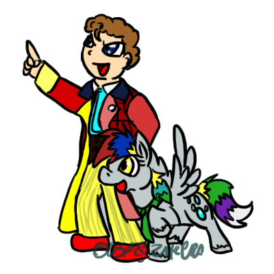 Derpy and the Sixth Doctor