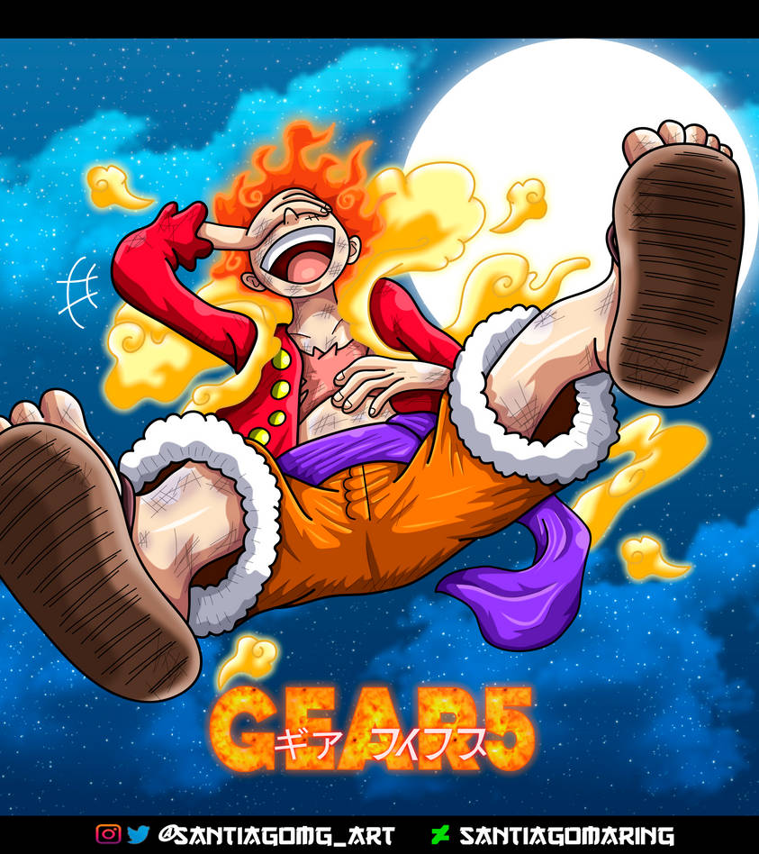 Monkey D. Luffy (Gear 5), One Piece by B-a-i-o-r-e-t-t-o