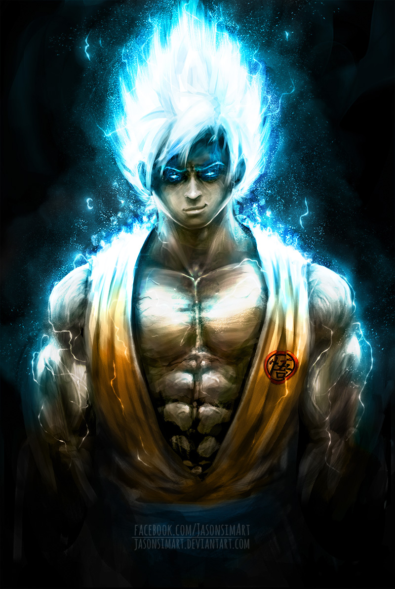 Goku Super Saiyan God by SimArtWorks on DeviantArt