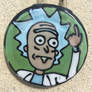 Rick and Morty Glass Pendent