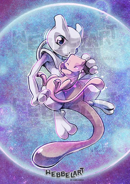Mew and mewtwo by tikopets