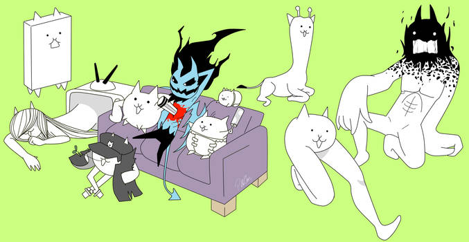The Battle Cats - ☆ SCAREDY CAT MASQUERADE Fan Art