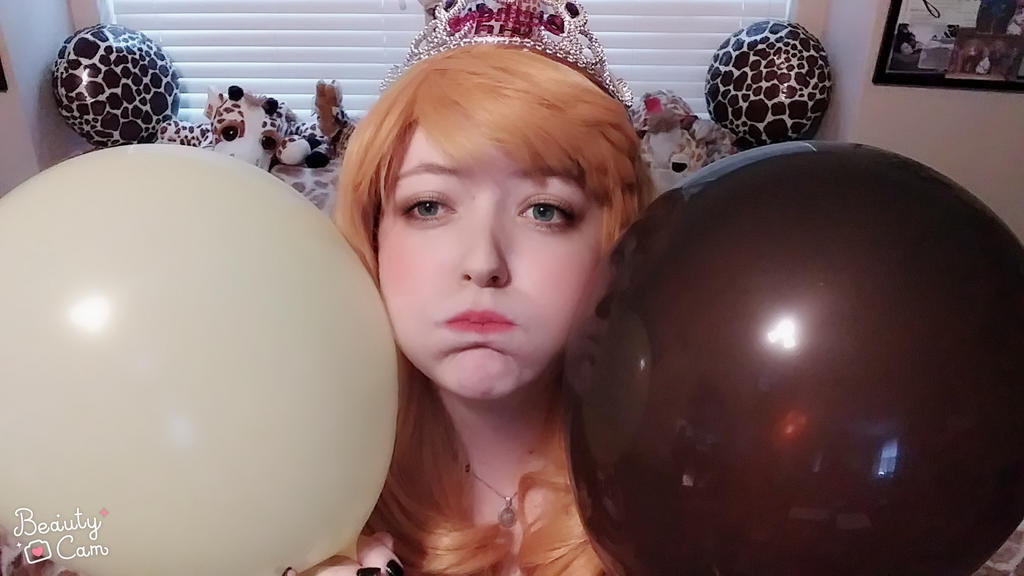 Giraffe girl is a balloon!