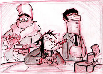 Russle, Noodle and Murdoc