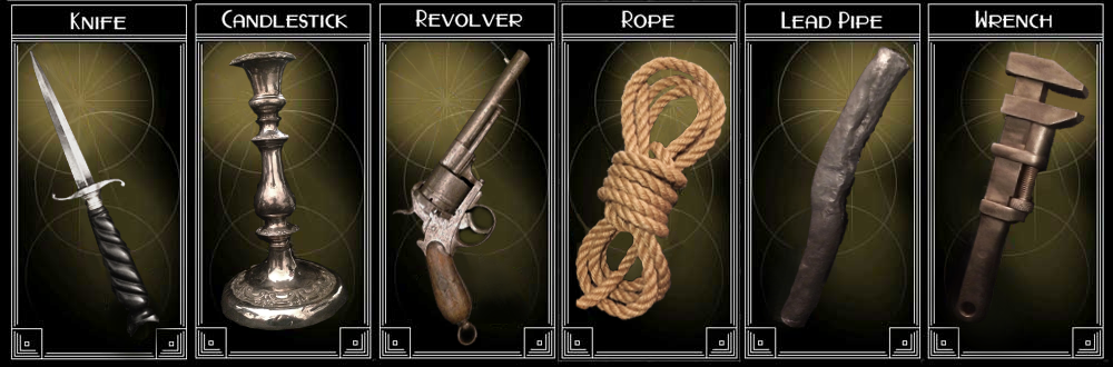 Clue Weapons - PC Game Style by Jimmy-C-Lombardo on DeviantArt