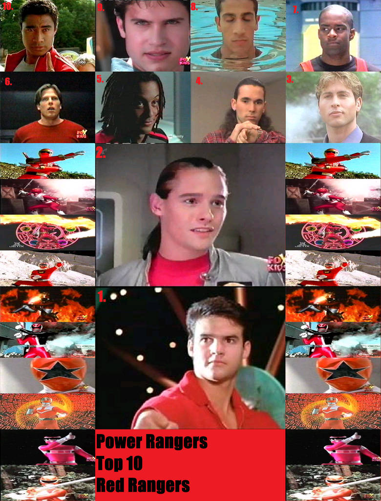 Top 10 Red Rangers by JNTA1234 on DeviantArt