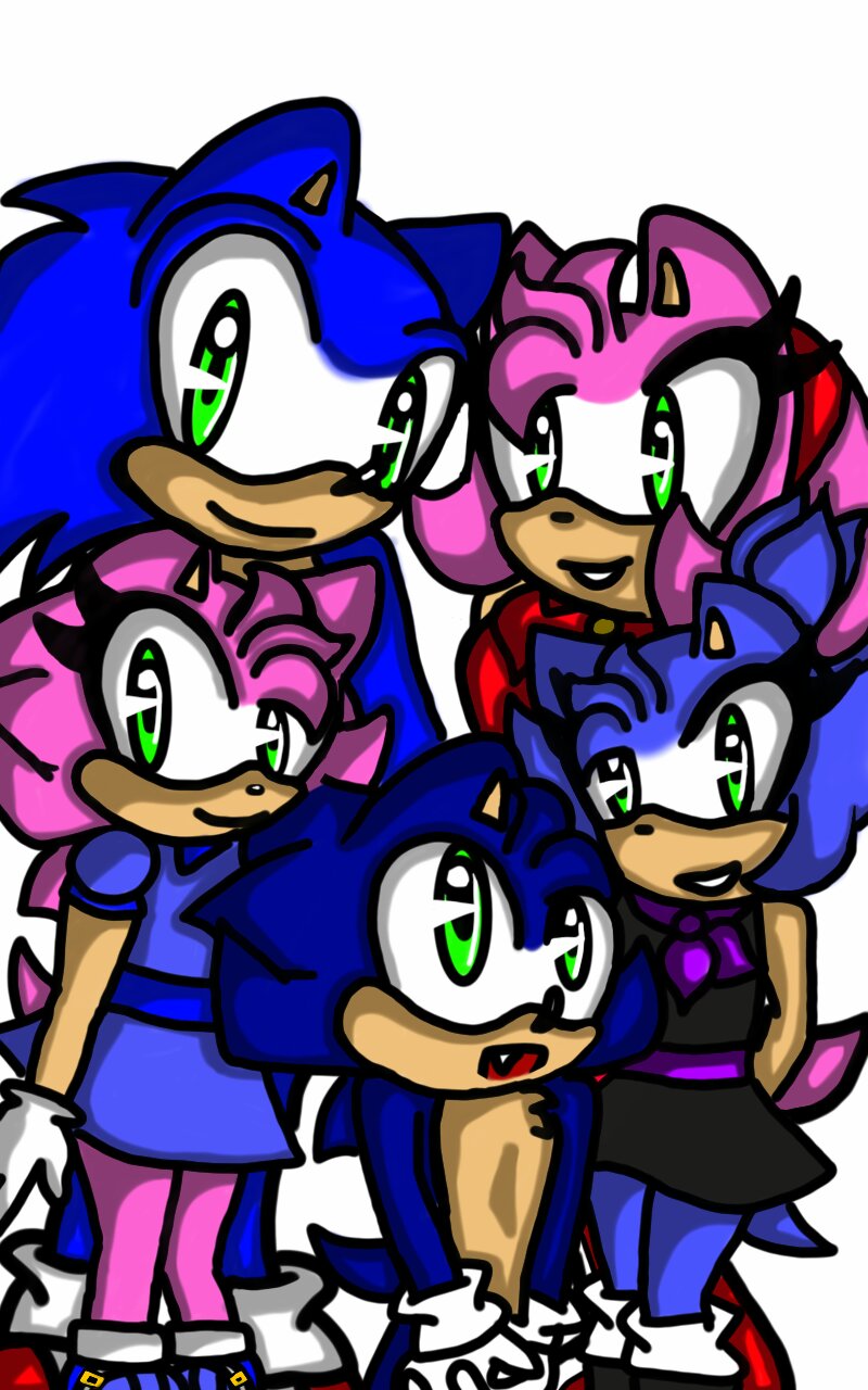 🌸magenta_mel🌸🇵🇸 على X: Family Portrait ✨ (?) Sonic Au🌸 #sonamy  #SonicTheHedgehog #sonicau  / X