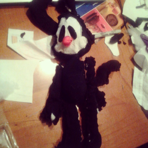 Yakko plushie progress,