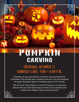 Halloween Pumpkin Carving Event flyer