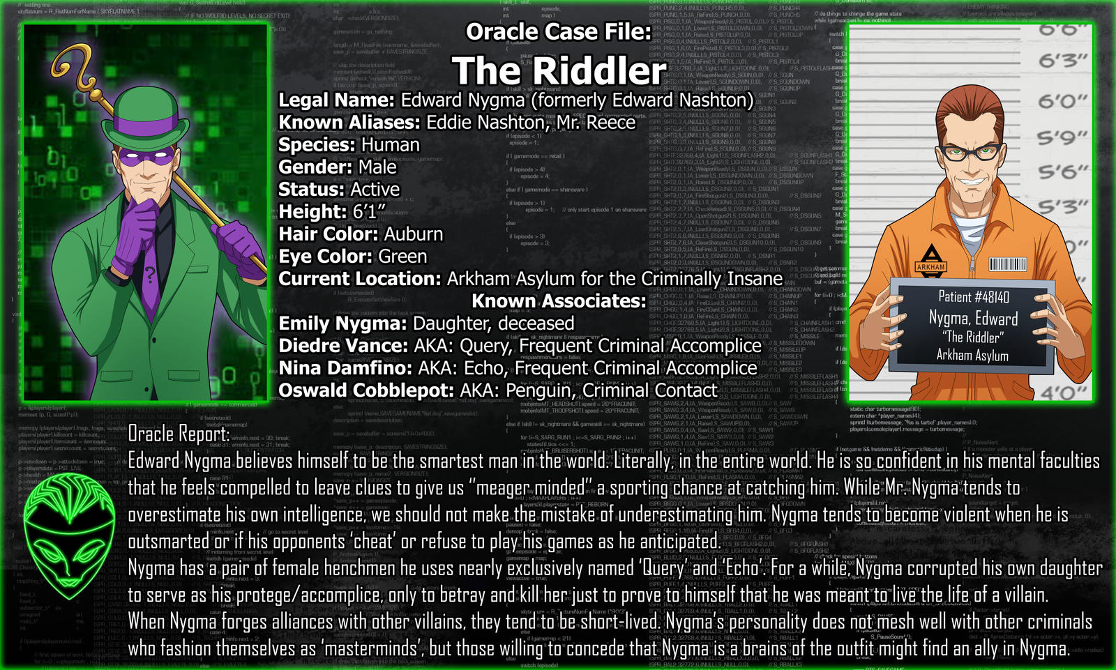 Oracle Case File - Riddler by Roysovitch on DeviantArt