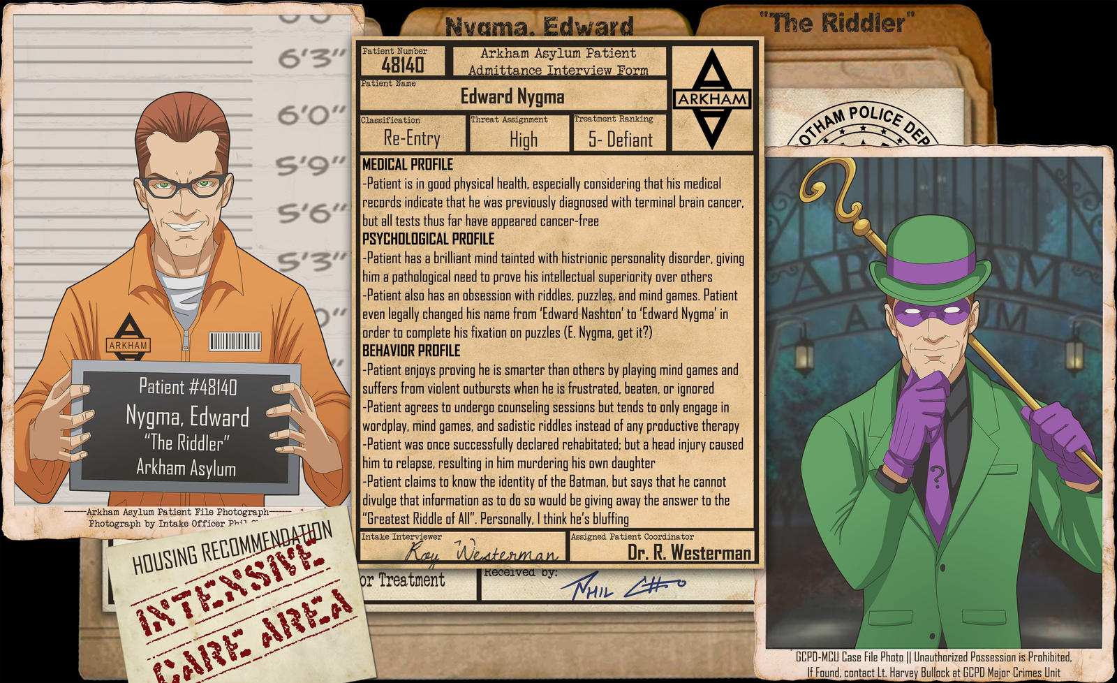 Arkham Files - The Riddler by Roysovitch on DeviantArt