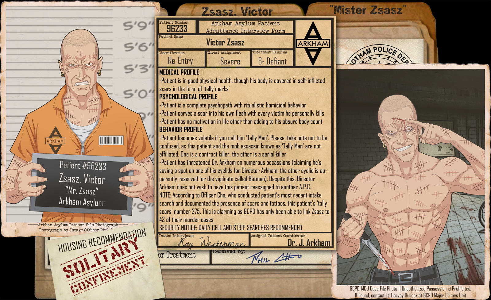 Zsasz Is Counting On You To Find His Work Arkham Files - Mr Zsasz by Roysovitch on DeviantArt