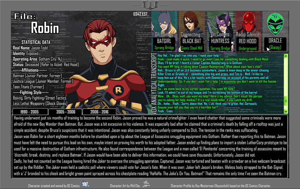 Oracle Files - Jason Todd 2005-2006 by Roysovitch on DeviantArt