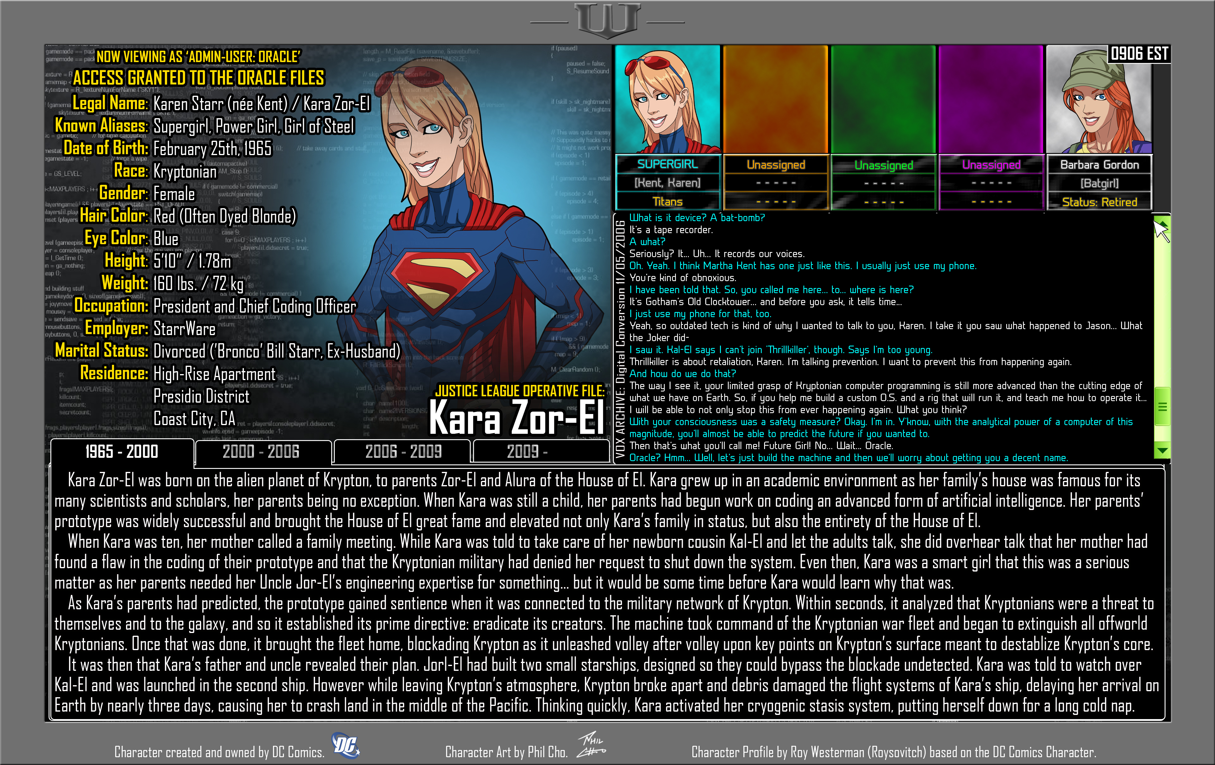 [Earth-27: Oracle Files] Karen Starr (Pg. 1/4)