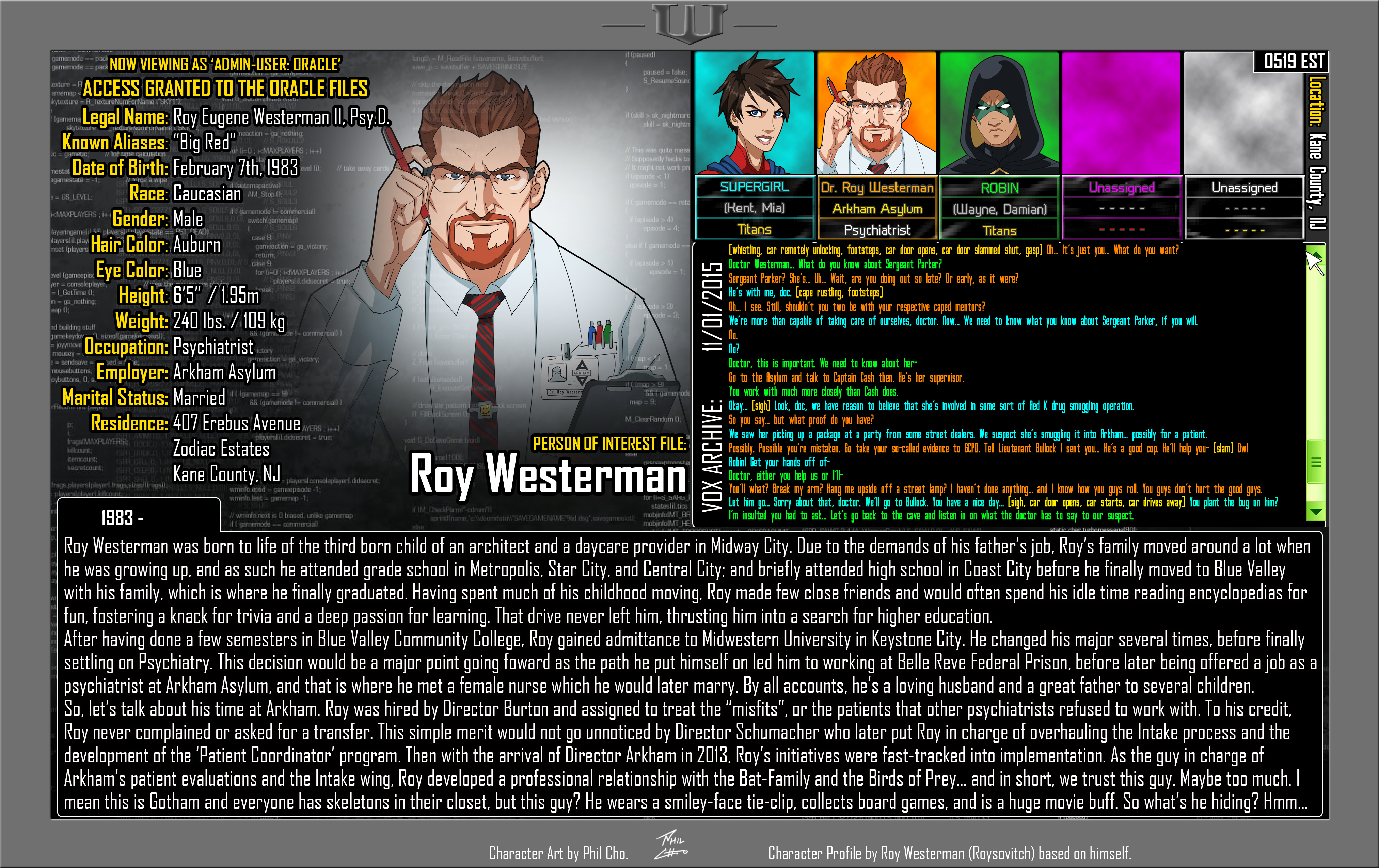 Oracle Files - Dr. Roy Westerman