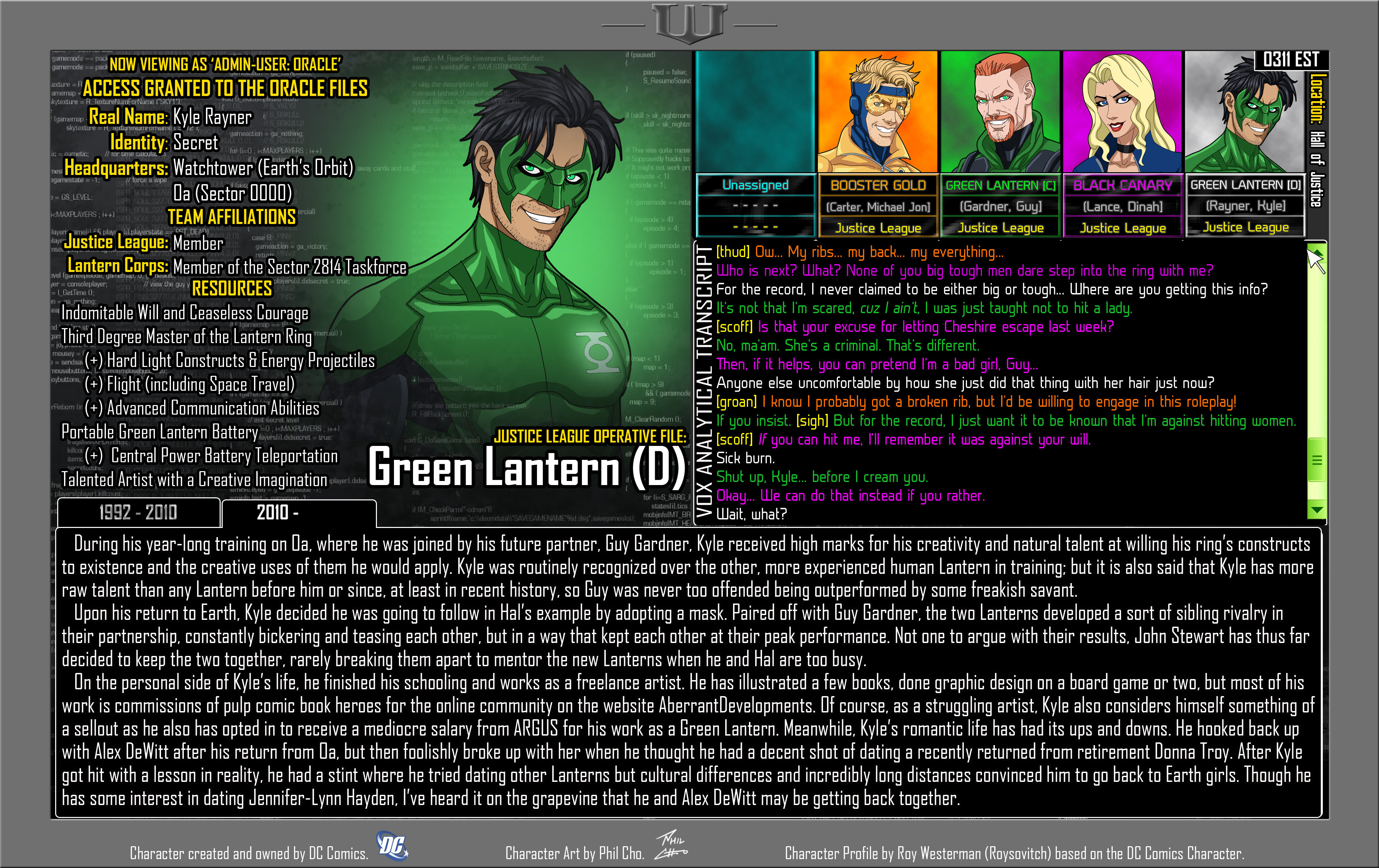 [Earth-27: Oracle Files] Kyle Rayner (Pg. 2/2)