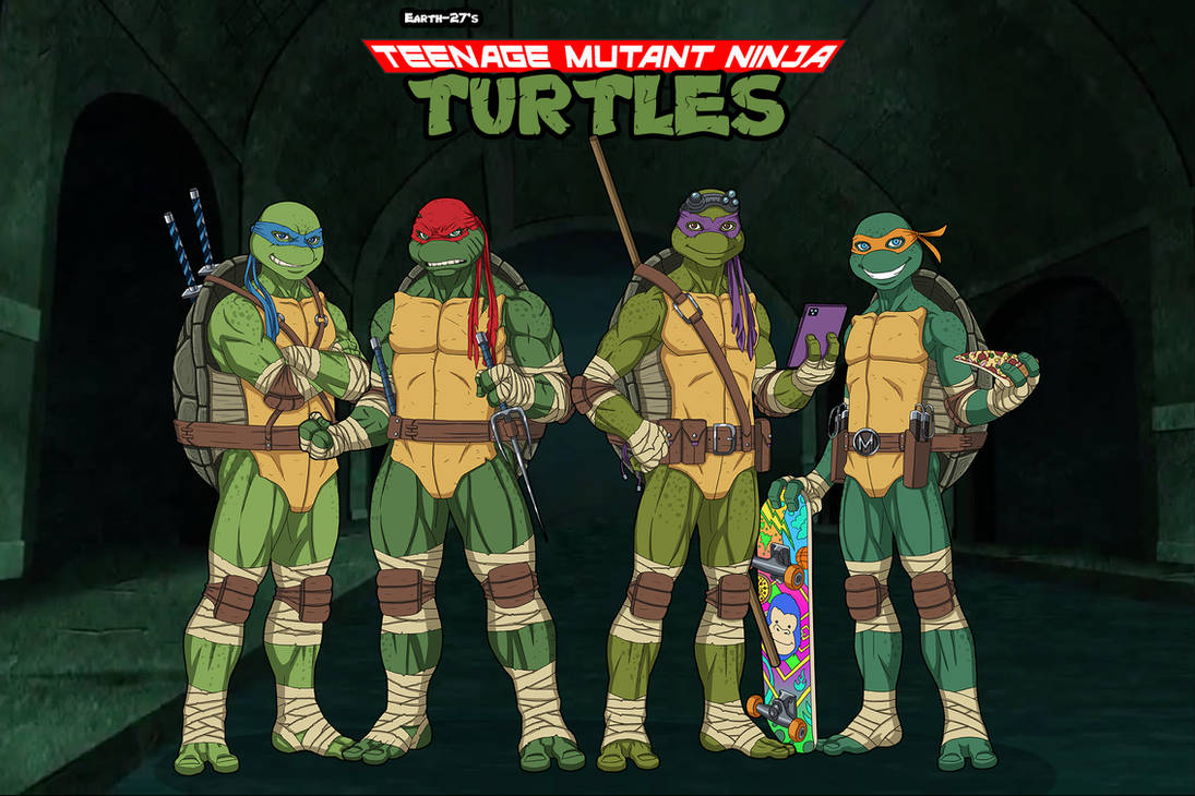 Включи turtles. TMNT. Черепашки ниндзя воин пустоши. Earth-27 teenage Mutant Ninja Turtles. Близнецы Фульчи Черепашки ниндзя.