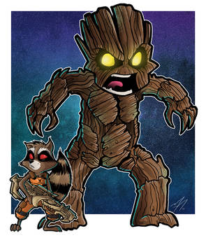 Rocket and Groot