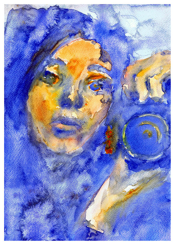 Selfportrait in watercolor