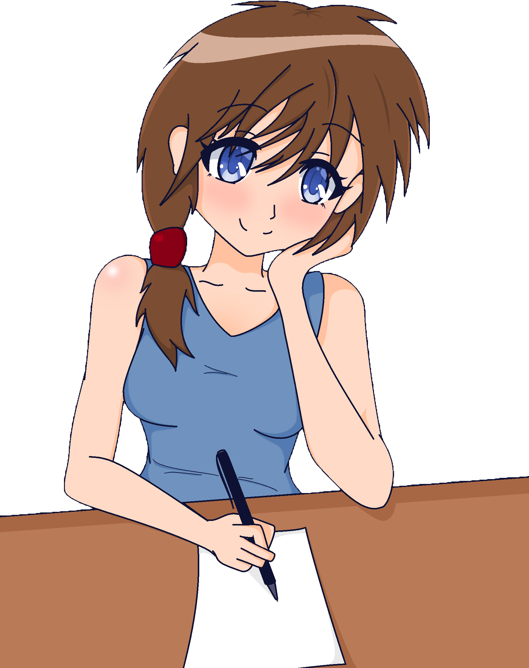 Studying Anime Girl by HikkeNikke on DeviantArt Studying Anime Girl by HikkeNikke on DeviantArt