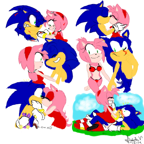 Sonamy Recolor From Sonsally Comic 2 - SonAmy photo (10408700