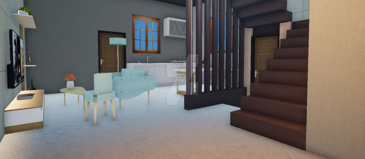 Interior of JO House (interior of family room) by CittaLoka on DeviantArt