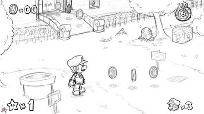 Super Mario Universe sketch