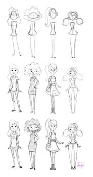 Character Shape Sketching 2 (with video link) by LuigiL