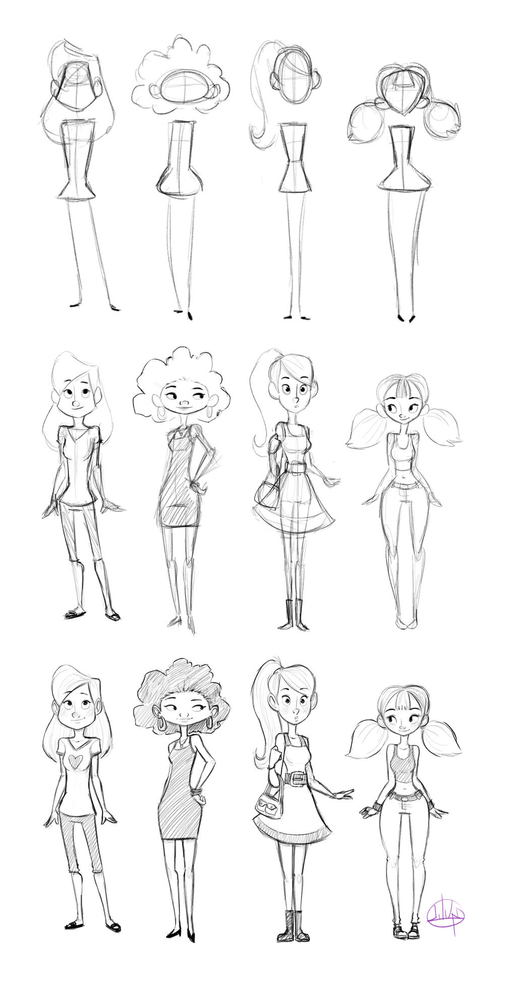 Character Shape Sketching 2 (with video link)