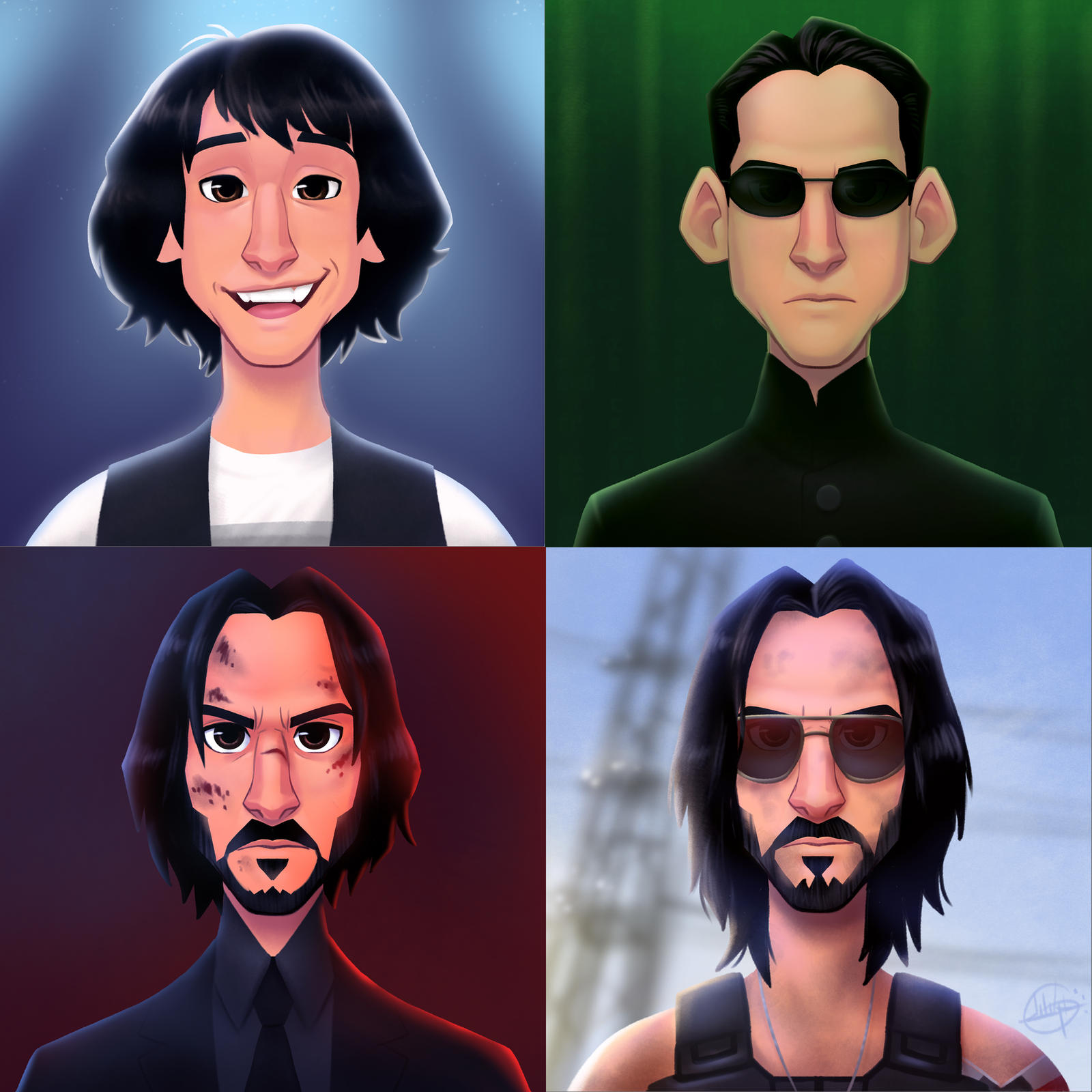 Roi Reeves Reeves Roles by LuigiL on DeviantArt