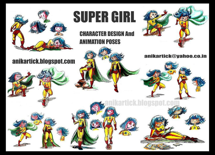 Super Ger SUPERGIRL CHARACTER DESIGN by artistANIKARTICK on DeviantArt