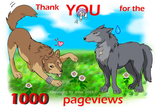 Toboe and Tsume playing - 1000 pageviews