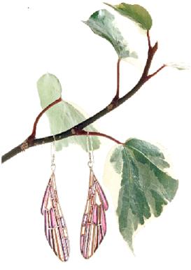 Plique-a-jour Wing Earrings 2