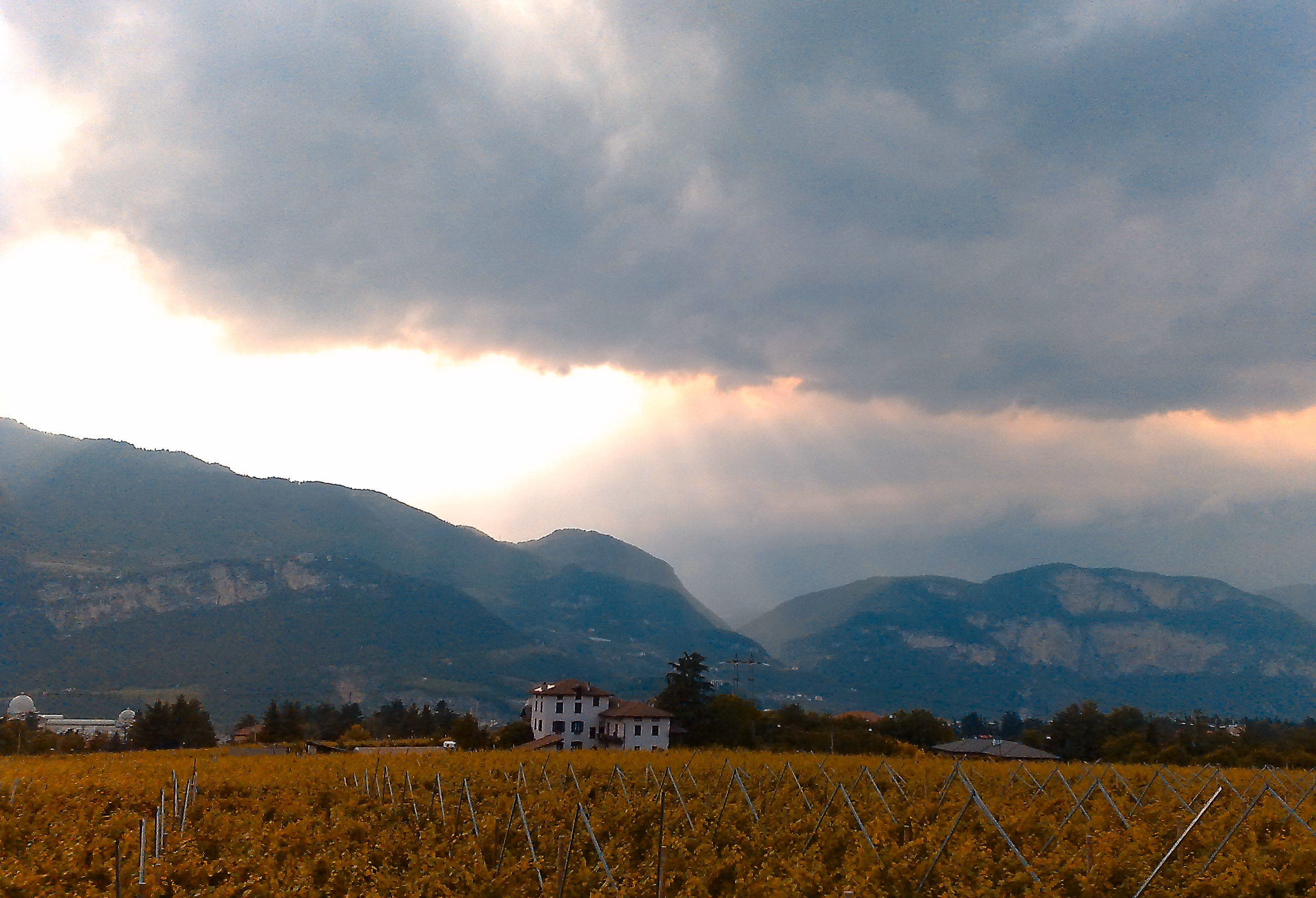 Godrays above the mountains