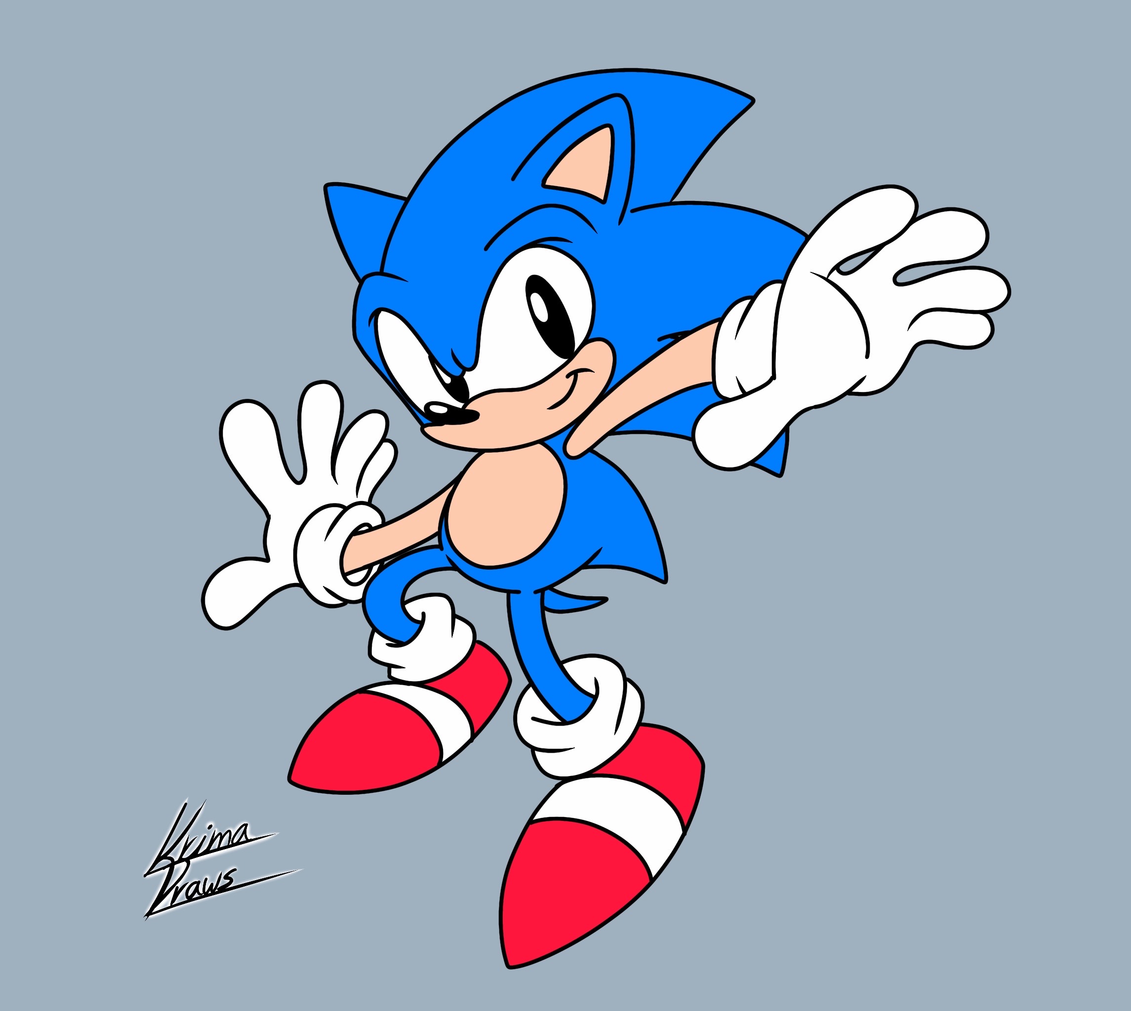 Classic Sonic Fanart by KrimaDraws on DeviantArt