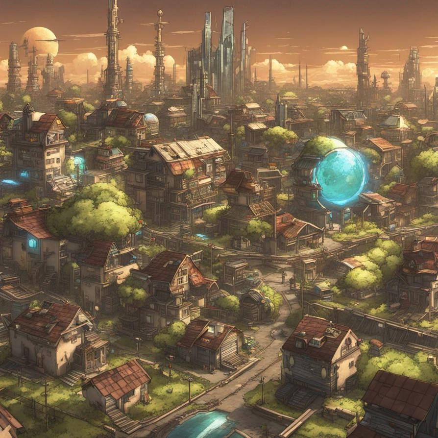 Solarpunk Map Solarpunk Town by rlac12 on DeviantArt