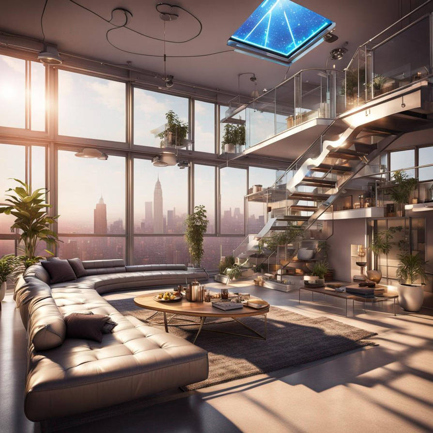 Solarpunk Luxury Penthouse by rlac12 on DeviantArt