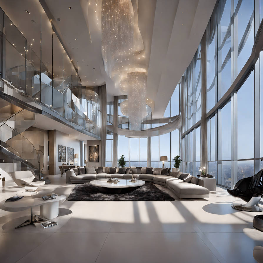 Illustration of Luxury High-Rise Penthouse Listing