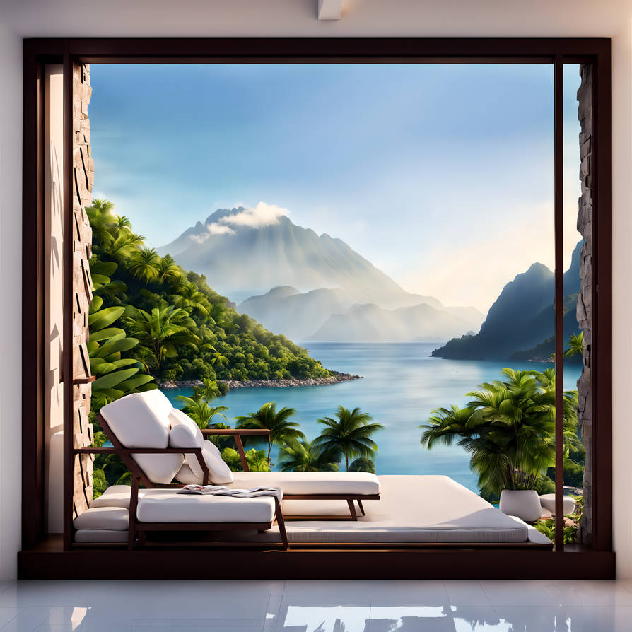 Beautiful Villa Island And Mountain View by rlac12 on DeviantArt