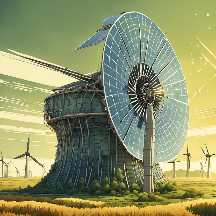 Solarpunk Wind Power Plant by rlac12 on DeviantArt